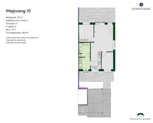 75 m2 værelse i Lunderskov