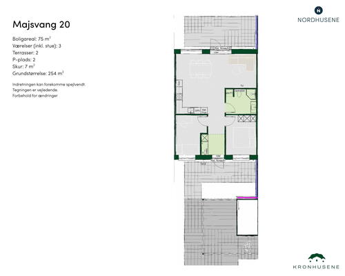 75 m2 værelse i Lunderskov