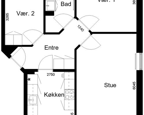 3 værelses lejlighed i Rødding