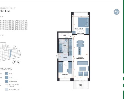 3 værelses lejlighed i København V