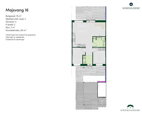 75 m2 værelse i Lunderskov