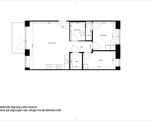 3 værelses lejlighed i Glostrup
