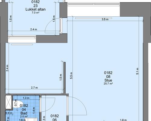 1 værelses lejlighed i Randers NØ