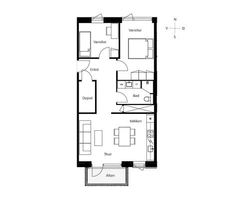 3 værelses lejlighed i Køge