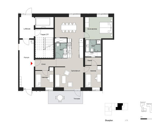 4 værelses lejlighed i København S