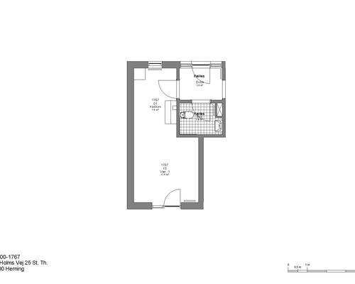1 værelses lejlighed i Herning