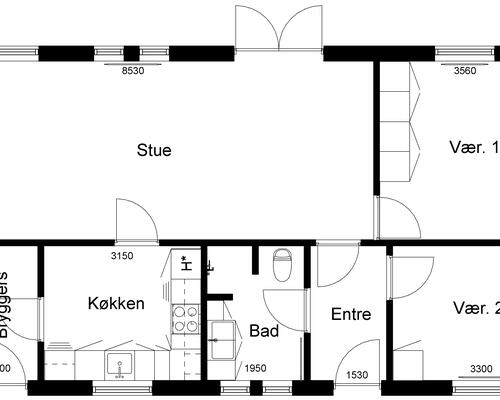 3 værelses hus i Vemb