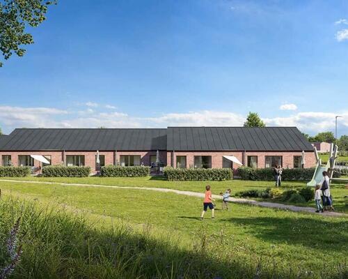 Rummeligt 3-værelses rækkehus. Obs. alle billeder, plantegninger og visualiseringer er vejledende. Denne bolig er spejlvendt ift. plantegningen.