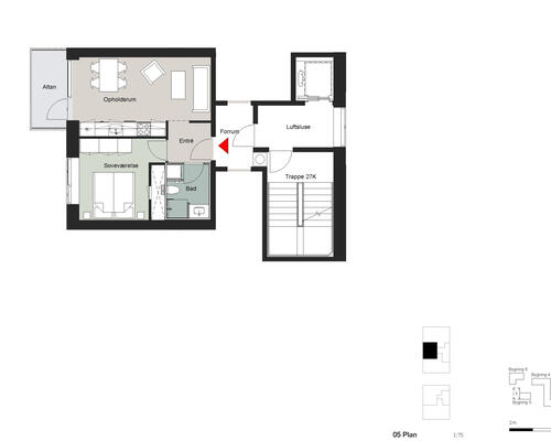 2 værelses lejlighed i København S