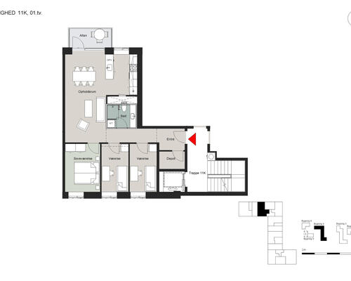 4 værelses lejlighed i København S