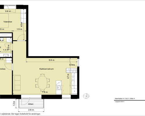KUN 2 MÅNEDERS DEPOSITUM - Stor 3-værelses beliggende øverst med fri udsigt