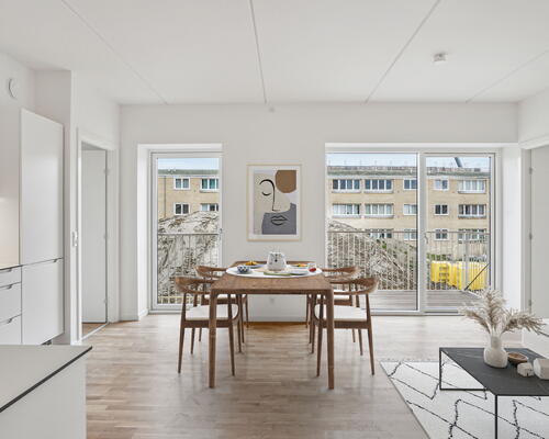 Fløjhusene - Bygning E - Lækker 2-værelses lejlighed i høj kvalitet med egen terrasse