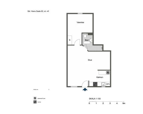 Lækker 2-værelses med stor stue og stort soveværelse! - KUN 1 MÅNEDS DEPOSITUM
