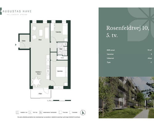 3 værelses lejlighed i Vallensbæk Strand