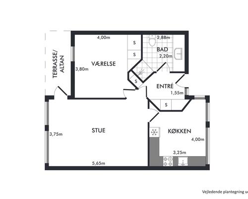 2 værelses lejlighed i Kolding