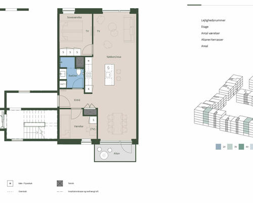 3 værelses lejlighed i Hedehusene