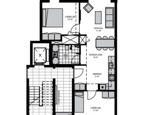 3 værelses lejlighed i Risskov