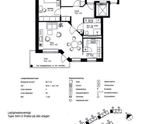 3 værelses lejlighed i Hillerød