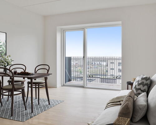 Teglværkskanten - Lækker og lys 2-værelses lejlighed med altan og god udsigt