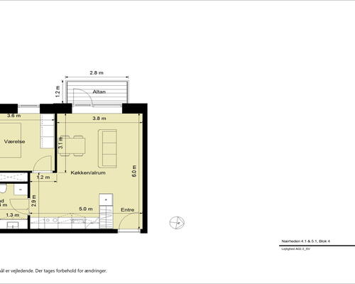 Teglværkskanten - Lækker og lys 2-værelses lejlighed med altan og god udsigt