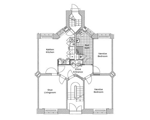 3 værelses lejlighed i Frederiksberg