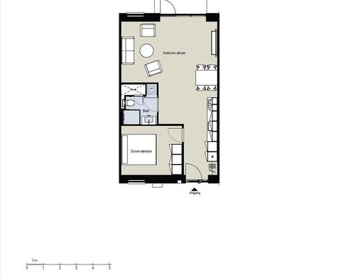 2 værelses lejlighed i Haslev