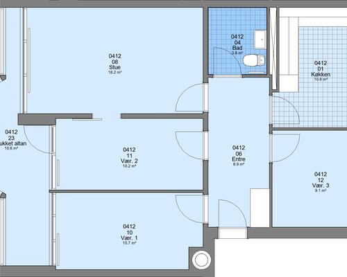 4 værelses lejlighed i Rødby