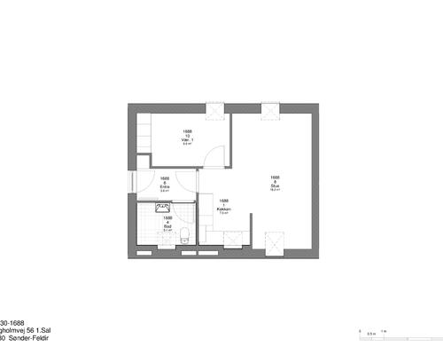 2 værelses lejlighed i Sønder Felding