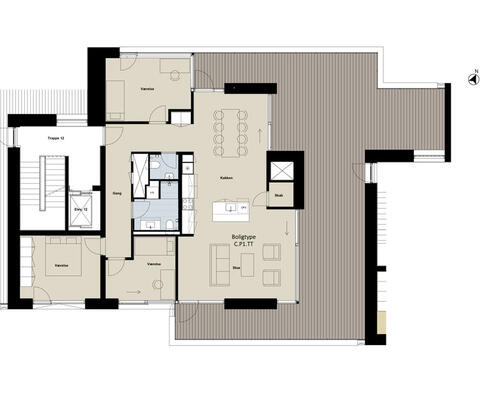 4 værelses lejlighed i Hellerup