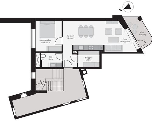 2 værelses lejlighed i København SV