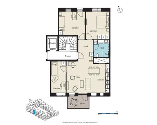 The Residence CPH - Stilren og moderne bolig med 3 soveværelser og stor altan