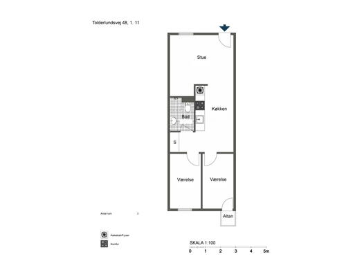Velplaceret og delevenlig bolig med altan i Odense C!