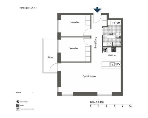 Delevenlig 3-værelses med altan på Kanslergade i Odense C! - KUN 1 MÅNEDS DEPOSITUM