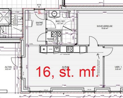 3 værelses lejlighed i Give