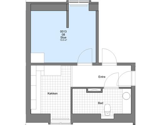 1 værelses lejlighed i Viborg