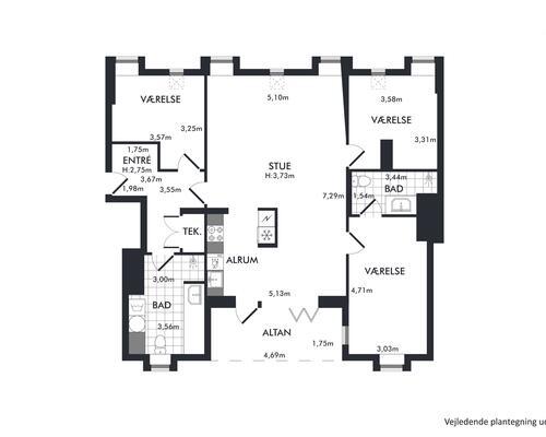 4 værelses lejlighed i Vanløse