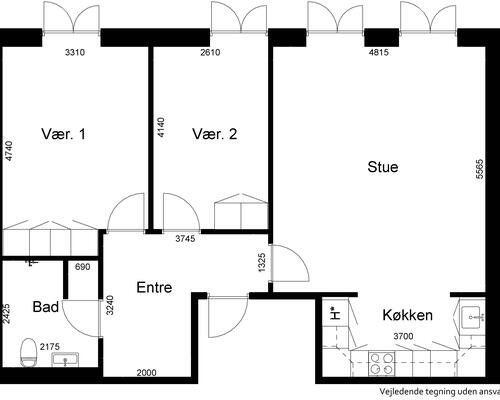 3 værelses lejlighed i Bjerringbro
