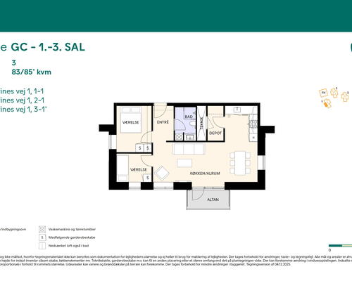 3 værelses lejlighed i Birkerød