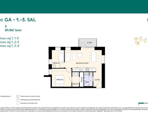 3 værelses lejlighed i Birkerød