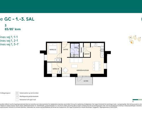 3 værelses lejlighed i Birkerød