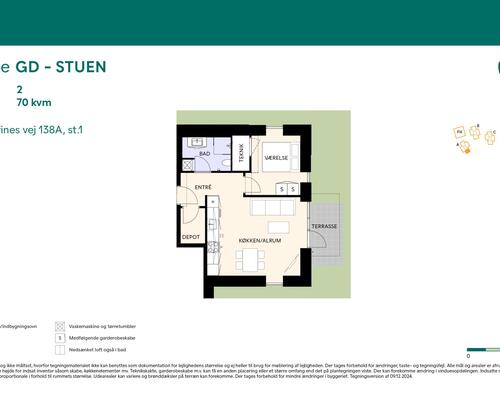 2 værelses lejlighed i Birkerød