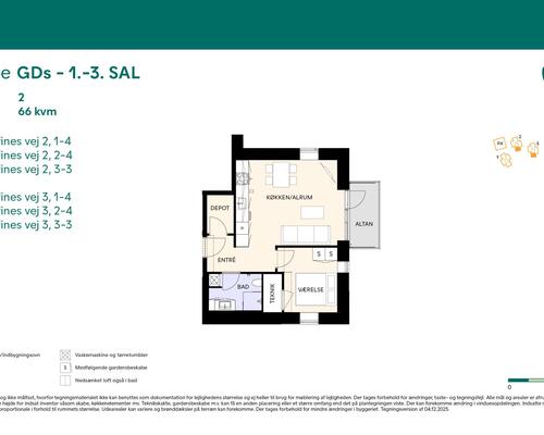 2 værelses lejlighed i Birkerød