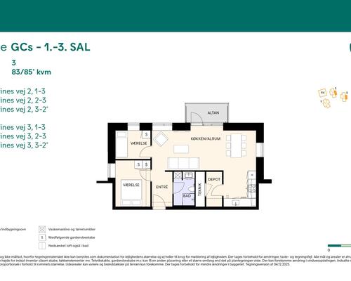 3 værelses lejlighed i Birkerød