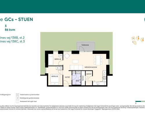 3 værelses lejlighed i Birkerød