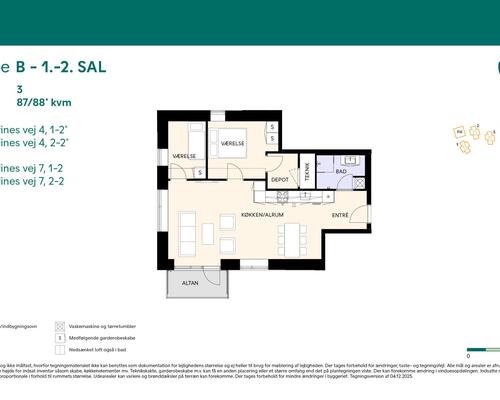 3 værelses lejlighed i Birkerød
