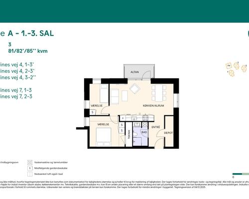 3 værelses lejlighed i Birkerød