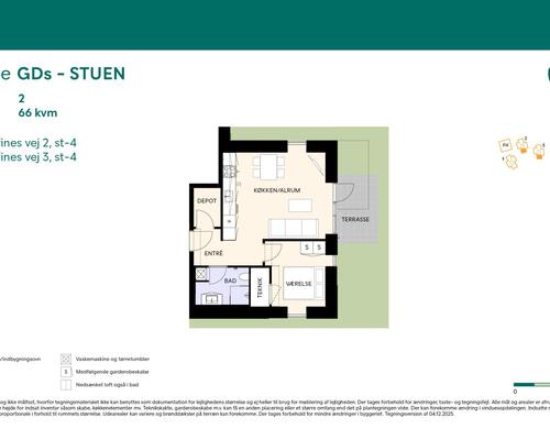 2 værelses lejlighed i Birkerød