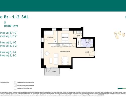 3 værelses lejlighed i Birkerød