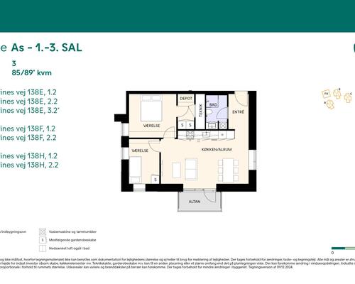 4 værelses lejlighed i Birkerød