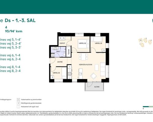 4 værelses lejlighed i Birkerød